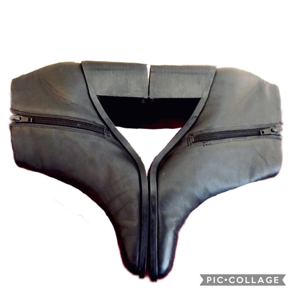 Westies Platform LEATHER Zip Fitted-Ankle Boots 8M - Picture 5 of 8